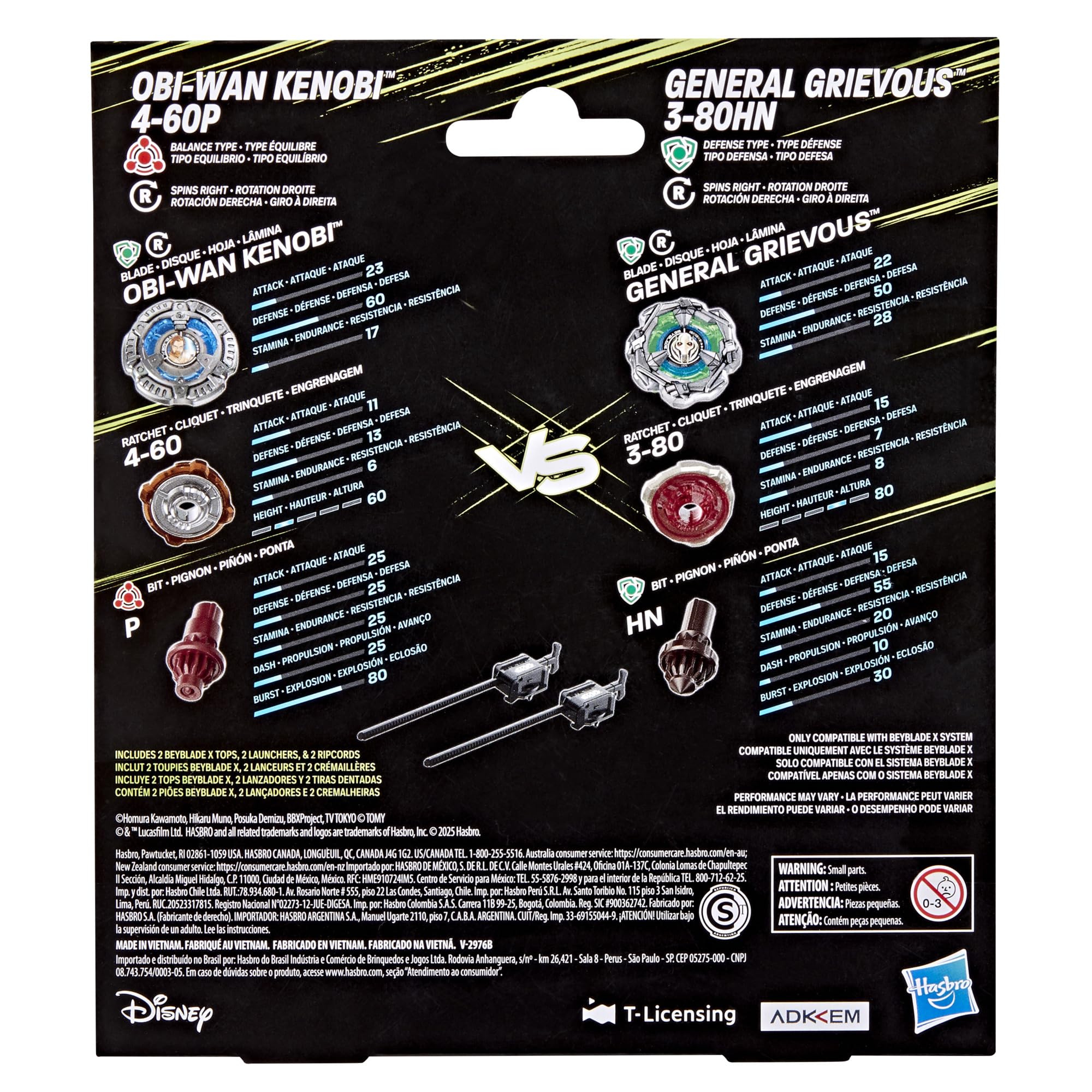 Beyblade X i Gwiezdne wojny Collab, Obi-Wan Kenobi 4-60P kontra General Grievous 3-80HN