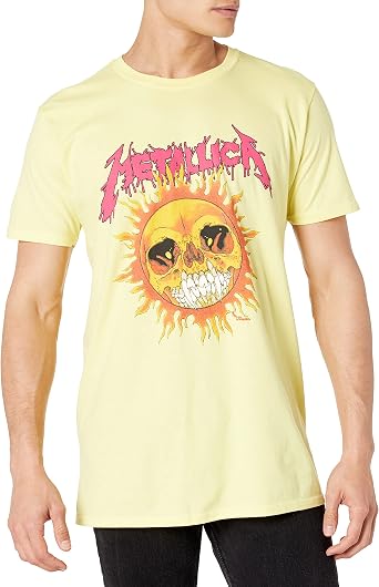 Metallica Mens Metallica Fire Sun T-shirtT-Shirt