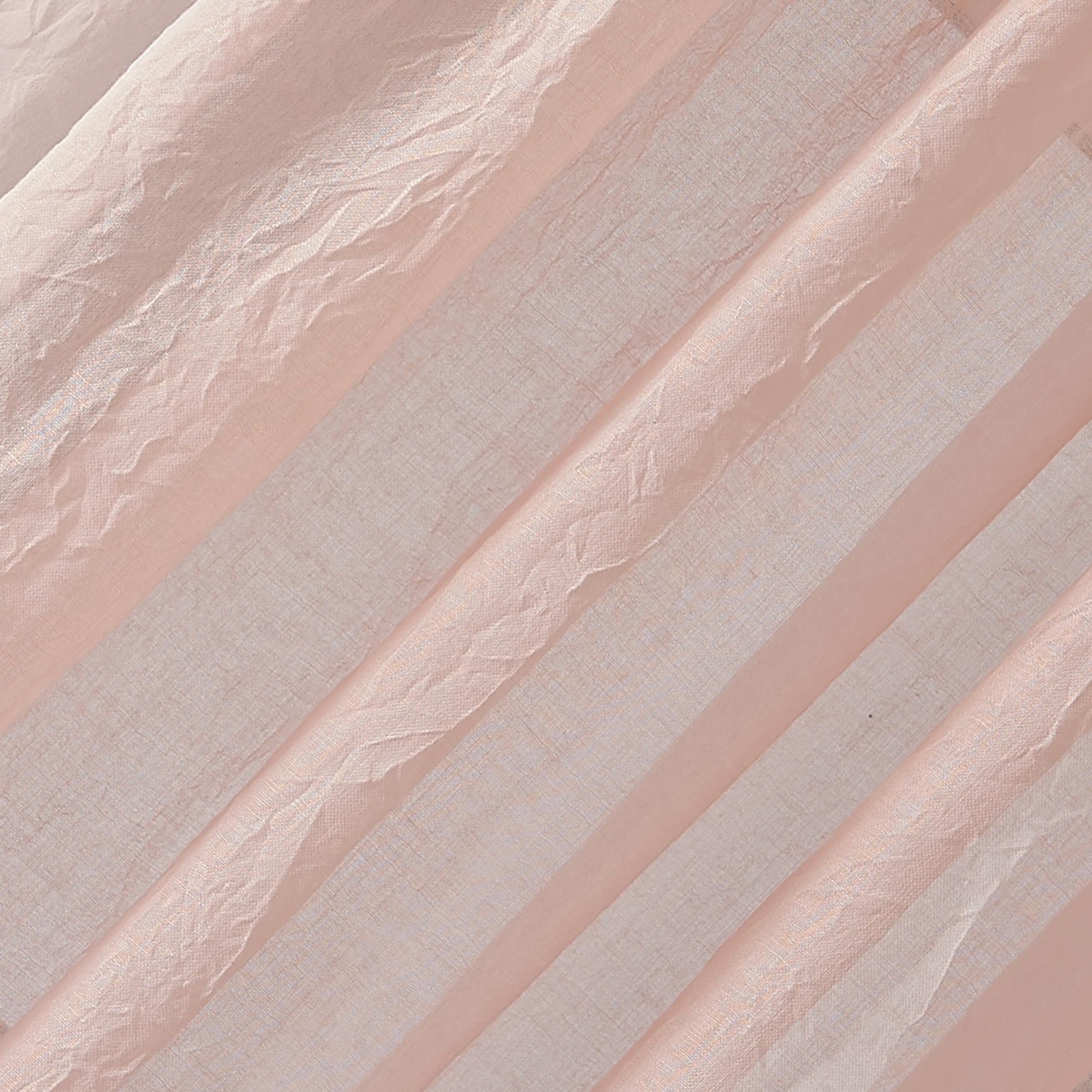 No. 918 Tayla Ezilmiş Doku Yarı Şeffaf Çubuk Cep Perde Paneli, 127 cm x 213 cm, Pembe