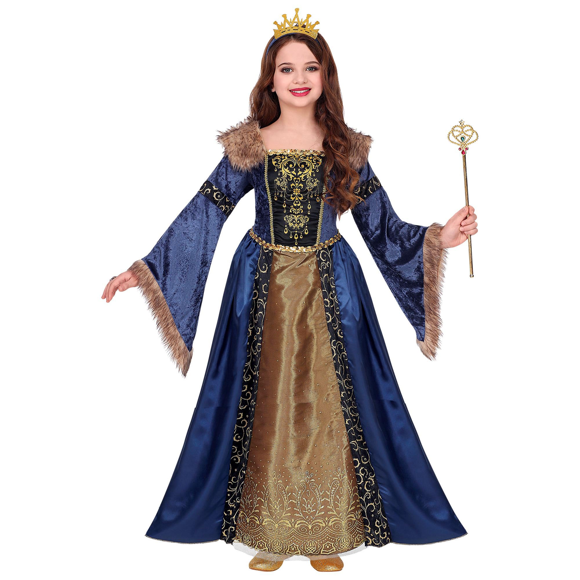 W WIDMANN MILANO Party Fashion - Children's Costume Medieval Queen Dress Princess Fancy Dress Costumes, Multicoloured, 164 - Image 2
