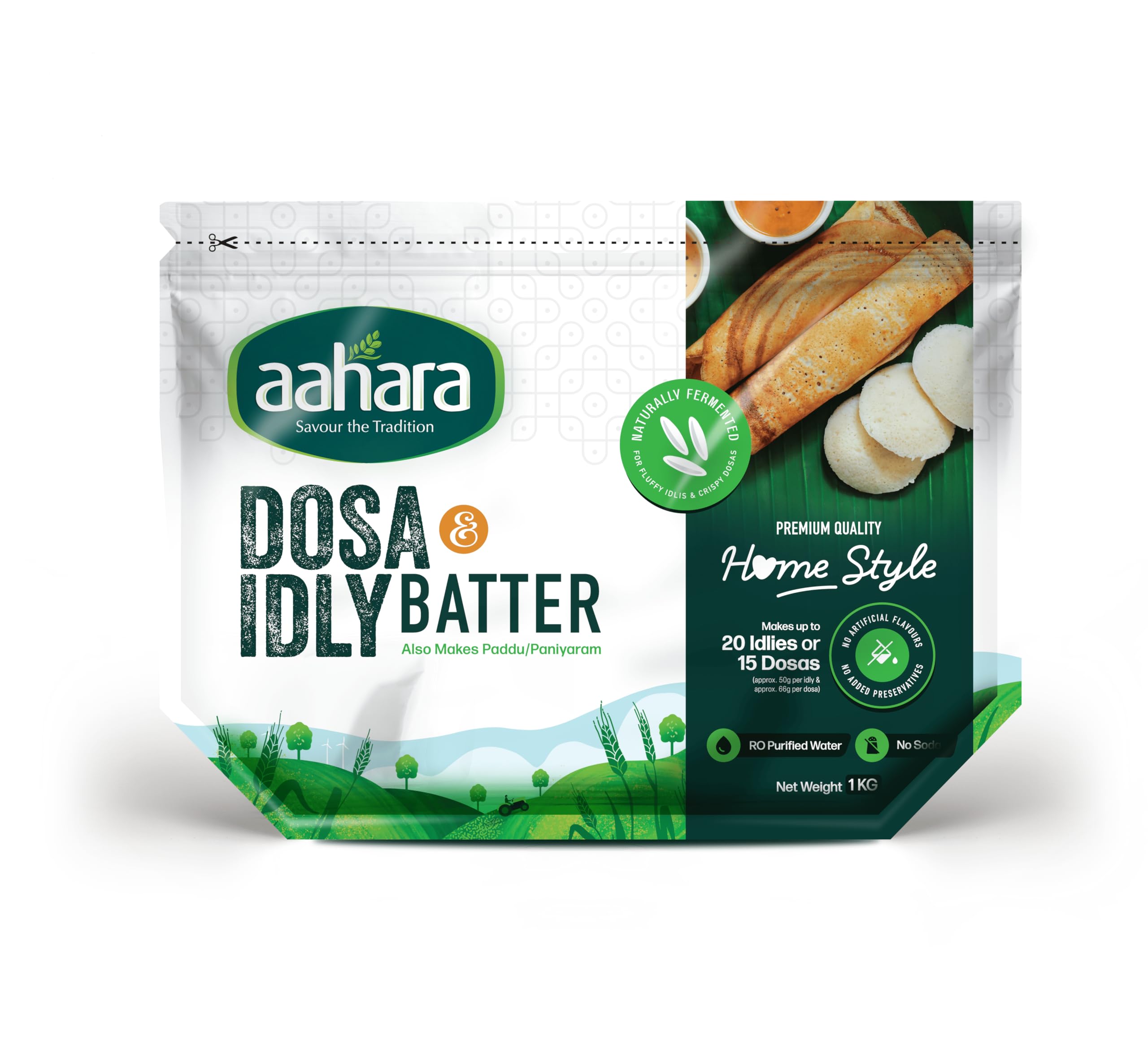 Authentic Idly Dosa Batter, Stone Ground, No Soda or Preservatives