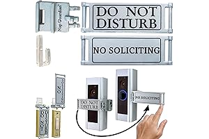 Don't Ring Doorbell Sign That Fits Any Doorbell, Rotates for DO NOT...