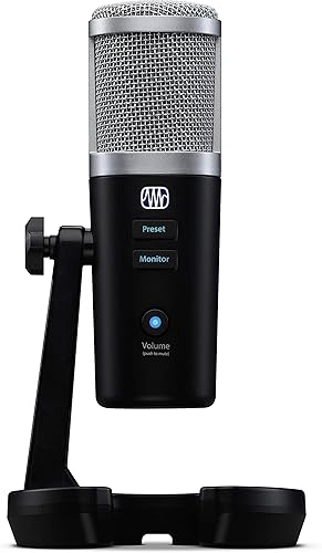 PreSonus Revelator USB - Micrófono de condensador para podcast, transmisión en vivo, con efectos de voz incorporados más mezclador de bucle para