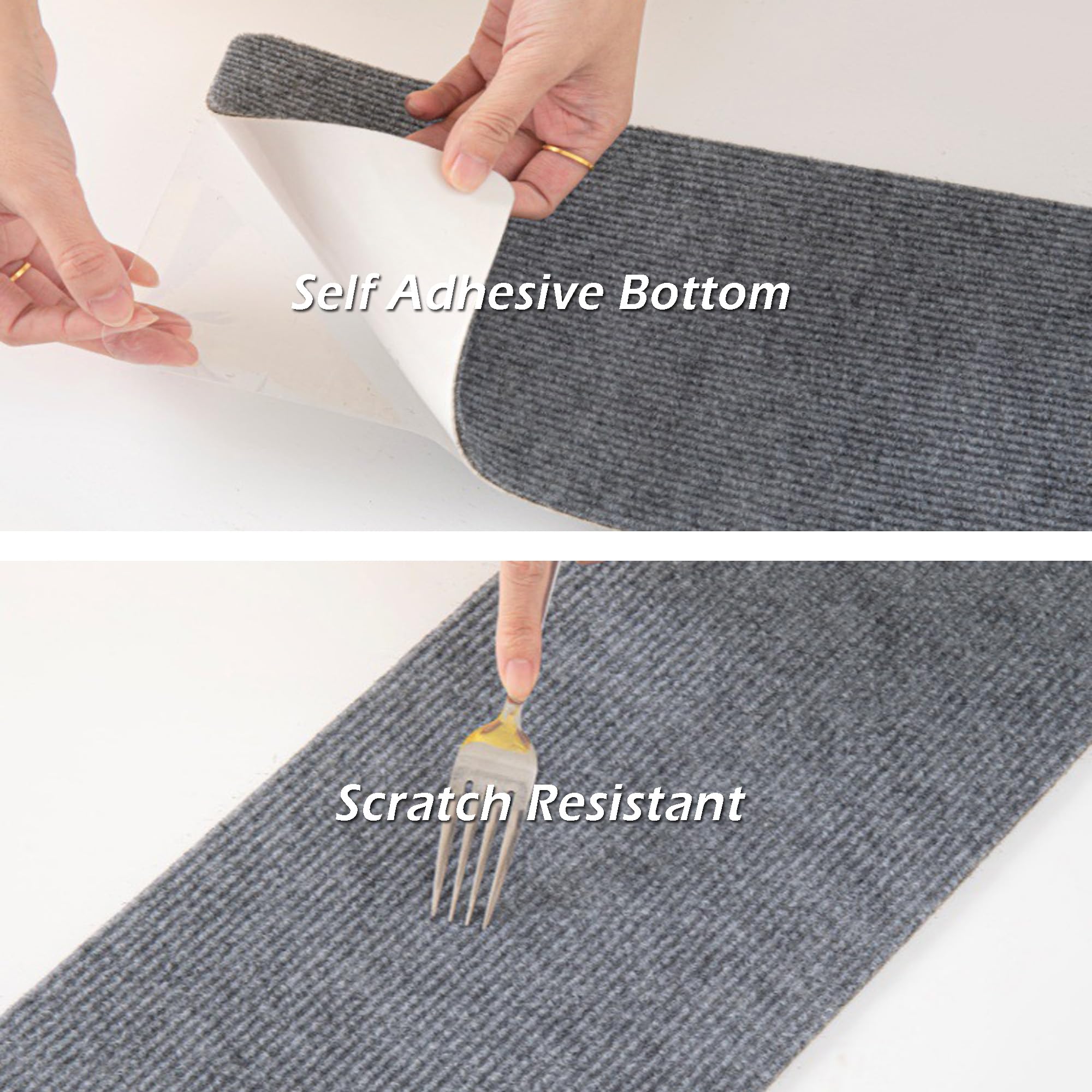 Lot de 7 autocollants antidérapants pour escaliers pour enfants, seniors et animaux domestiques - Tapis de protection antidérapants (80 x 20 cm, blanc) - Améliorer la sécurité