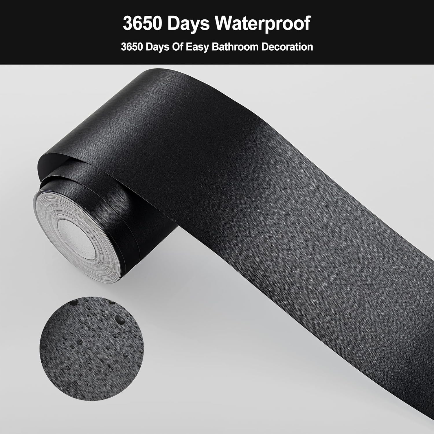 Alened Black Mirror Frame Border Peel and Stick Wallpaper, Mirror Tape Border Trim Removable Waterproor Wall Decor, Self Adhesive Bathroom Sticker 2" x 393"