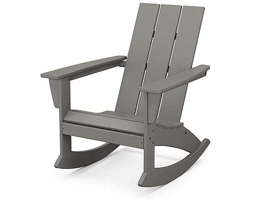 Modern Adirondack Rocking Chair, Slate Grey