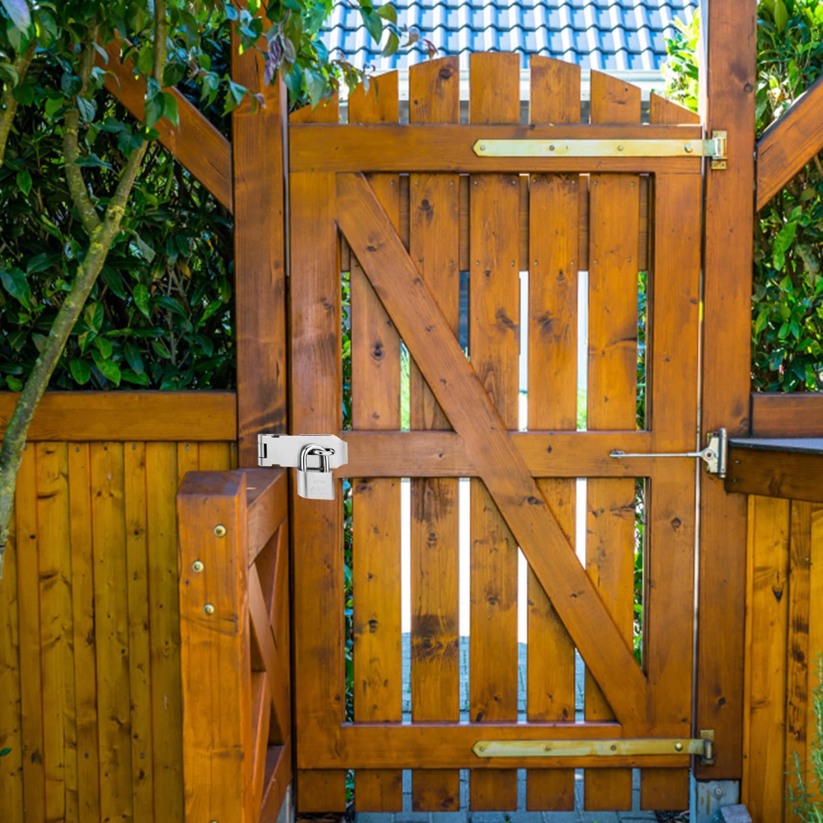 4 Pollici Lucchetto Hasp Chiusura Porta, Chiusura Lucchetto Hasp Serratura Della Porta Hasp con Viti, Retto Lucchetto Hasp in Acciaio Inox per Camera da Letto, Garage, Armadio
