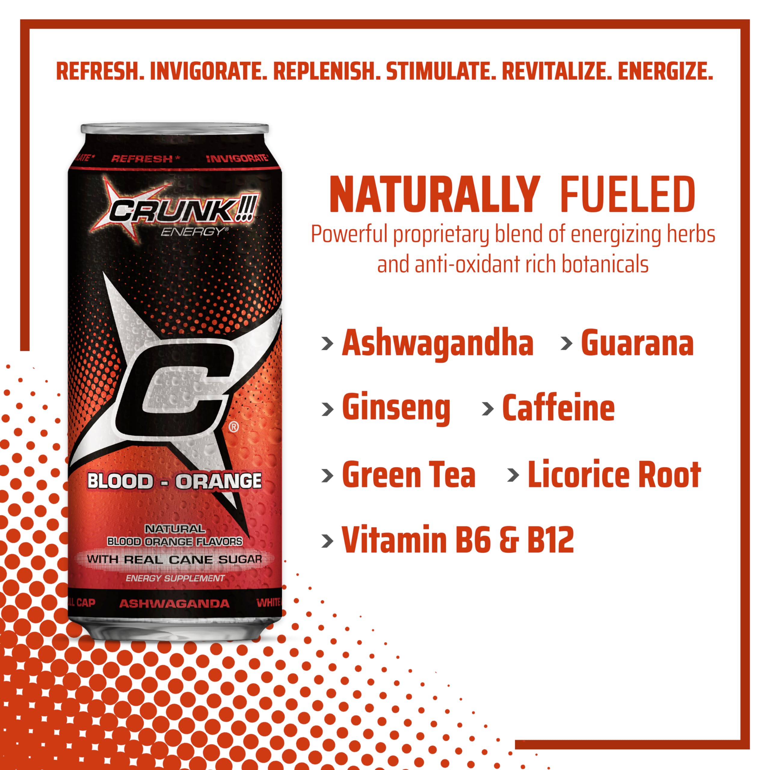 Amazon.com : CRUNK!!! Energy Blood-Orange 16oz 12 pack : Grocery