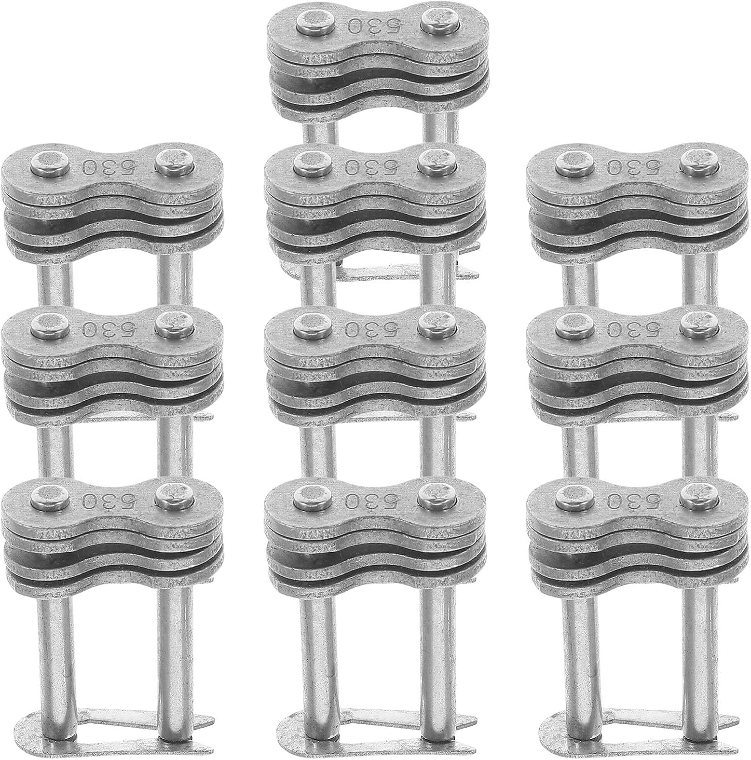 10pcs Reinforced Motorcycle Chain Connector Assembly 420 530 Heavy-duty Transmission Chain Joint Buckle for Motorbike Repair