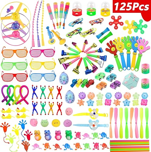 HAVTSE 125 recuerdos de fiesta de Navidad para niños de 3 a 8 años juguetes a granel para recompensas de aula juguetes de fiesta de cumpleaños