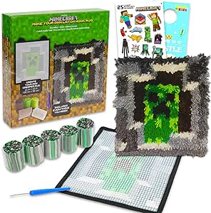 Amazon.com: Minecraft Arts & Crafts Kit for Kids - DIY Mini Rug ...
