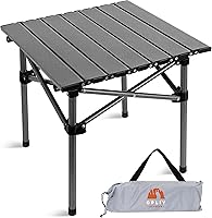 Opliy 16.5" Folding Camping Table for 1-2 Persons - Lightweight Portable Collapsible Table with Carry Bag for Hiking, Picnics, BBQs