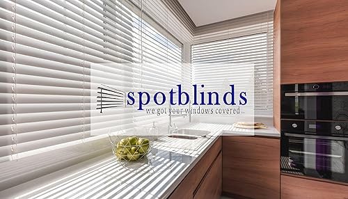Miniatura 6 de Spotblinds Persianas de madera sintética de alta calidad de corte personalizado a medida de 24 pulgadas de ancho a 60 pulgadas de largo. Color