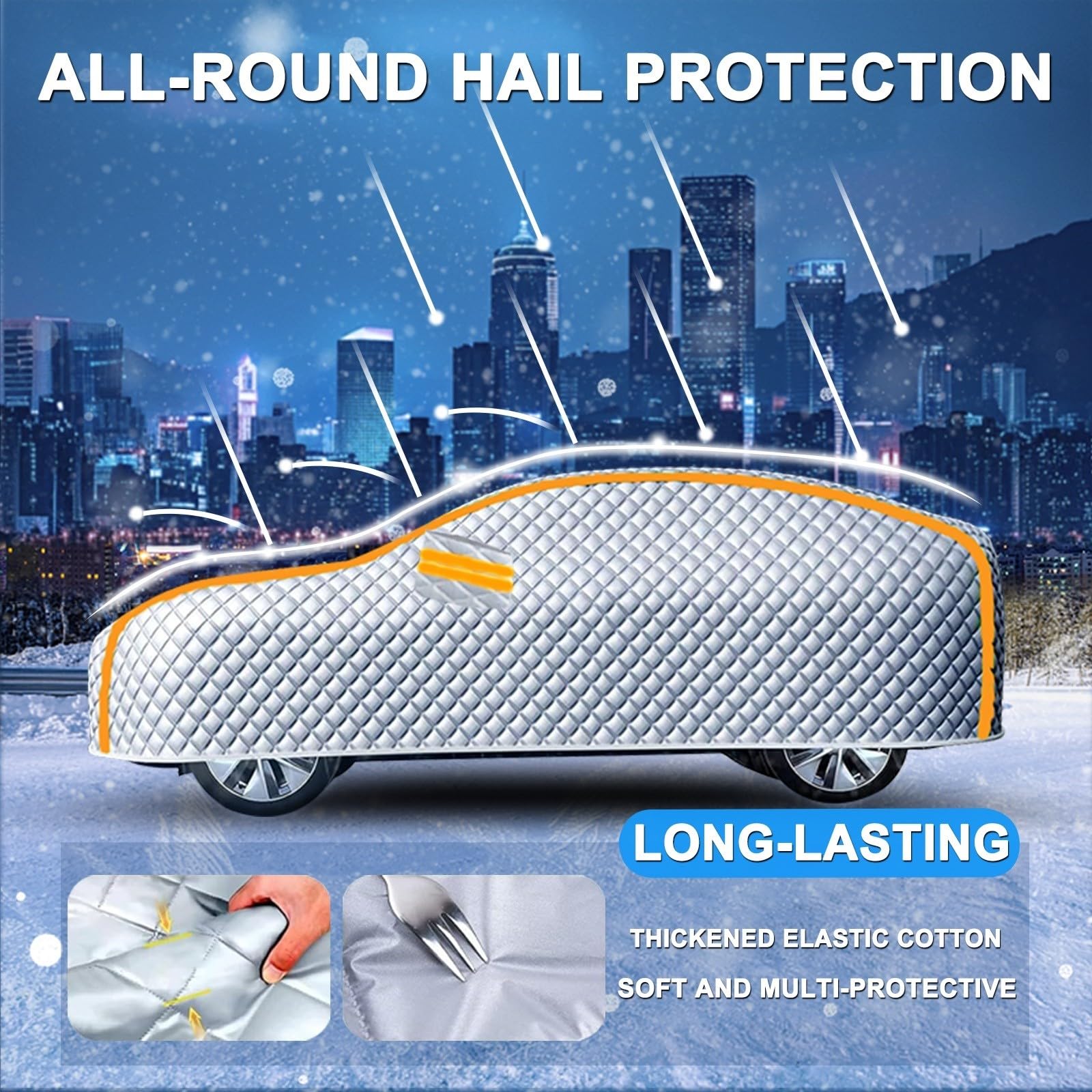 Telo Copriauto Antigrandine Per Renault Clio VI 2026,Upgrade Telo Grandine Auto Da Esterno,Impermeabile, Resistente Al Sole E Ai Raggi UV,Personalizzabile