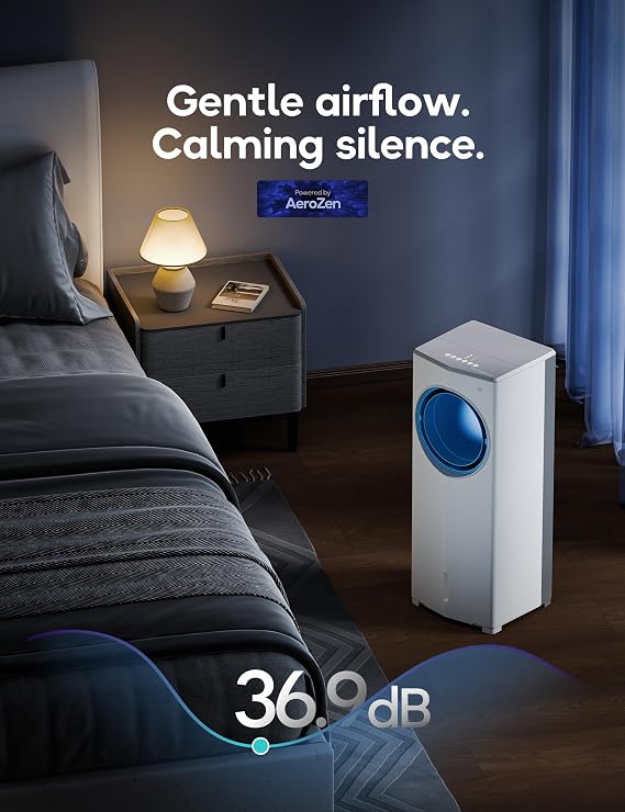 Windowless Portable Air Conditioner, Small Evaporative Air Cooler for Room No Window, 3-Speed Settings, 4 Modes, 7H Timer, Remote Control, 4 Ice Packs, Quiet AC Unit for Bedroom - 2