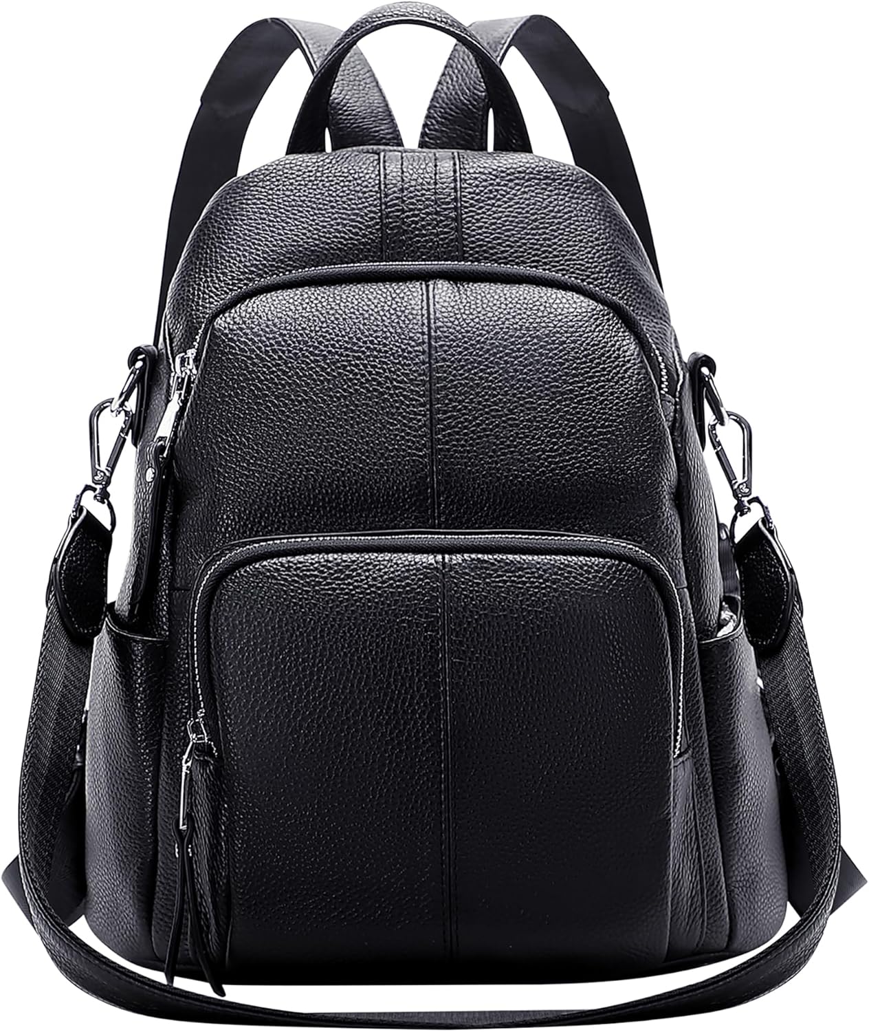ALTOSY Soft Leather Backpack Purse For Women -theft Backpacks Versatile Shoulder Bag（S81 Black）