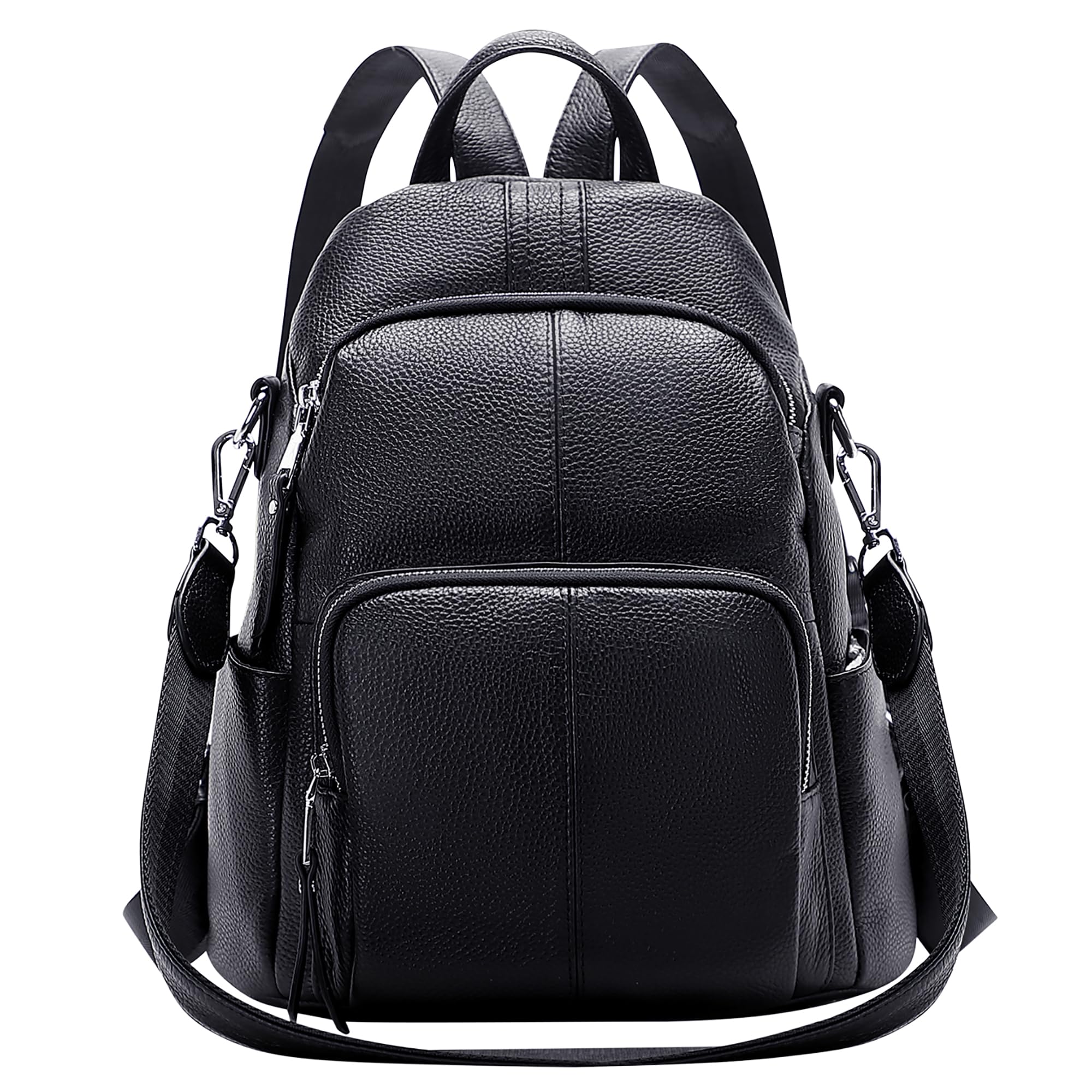 Soft Leather Backpack Purse For Women -theft Backpacks Versatile Shoulder Bag（S81 Black）