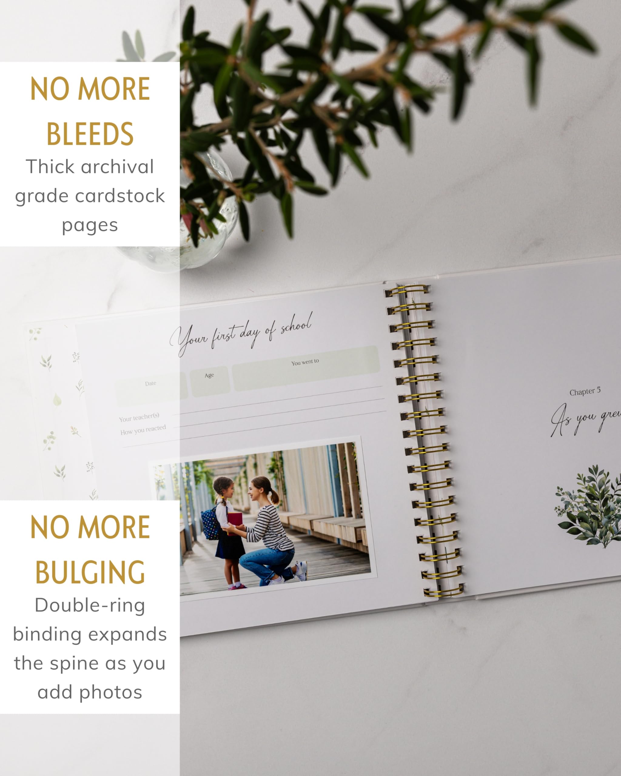 Babybücher für Babyparty – Geschenk Uni Botanischer Garten Andenken Memory Journal zum Protokollieren der Schwangerschaft und Neugeborenen Meilensteine – Fotoalbum Sammelalben für Mädchen oder