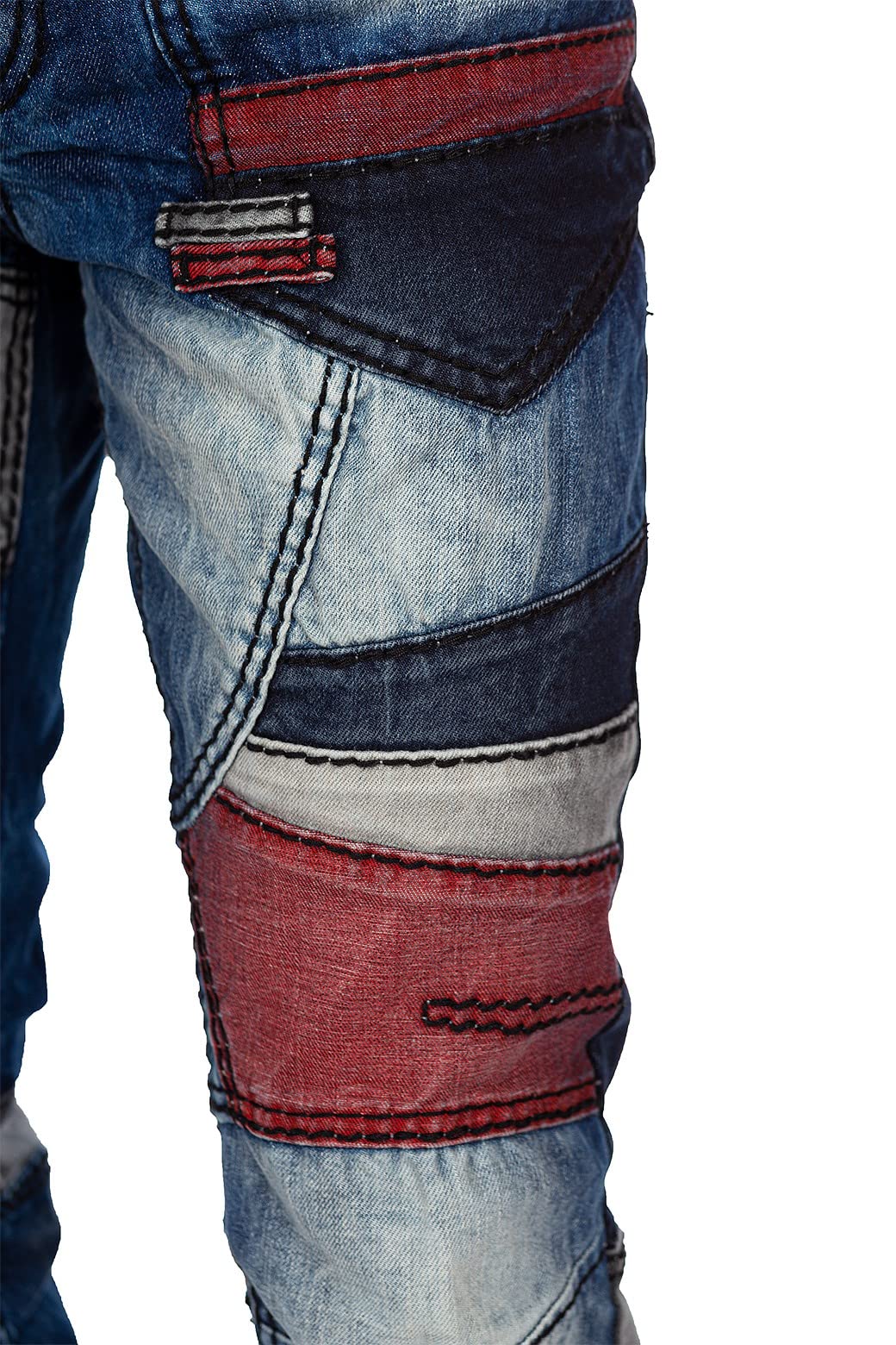 Cipo & Baxx Jeans da Uomo Regular Fit & Slim Fit – Denim alla Moda per Uomo con Effetto Used, Zip e Stile Biker | Jeans Blu e Neri per l’Uso Quotidiano e Il Tempo Libero