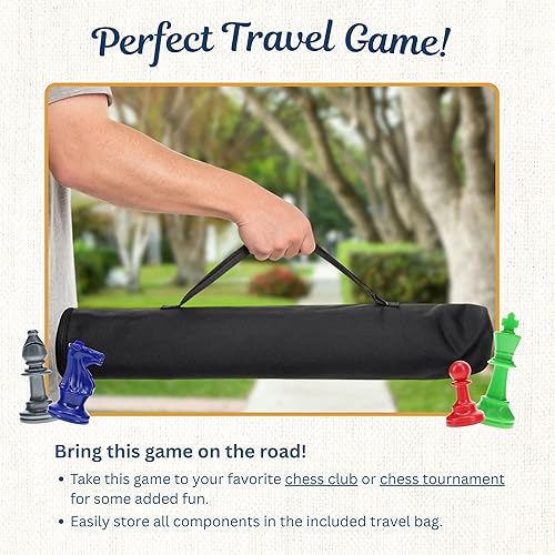 Miniatura 7 de WE Games Juego de ajedrez para cuatro jugadores, tablero de ajedrez para equipo de ajedrez, juego de ajedrez combinado para hasta 4 jugadores,