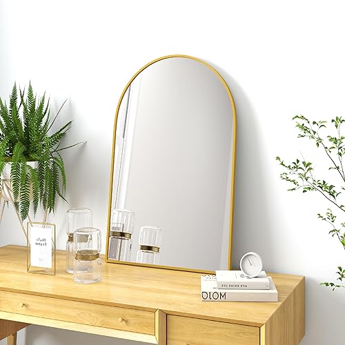 Miniatura 9 de Espejo de Arco Rectangular de 30x20 Montado en Pared para Colgar o Contra la Pared Marco de Aleación de Aluminio Metálico Espejos para Entrada