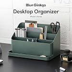 Blue Ginkgo Organisateur de bureau – Entreposage de bureau coréen pour stylos, billets, courrier et fournitures (vert)
