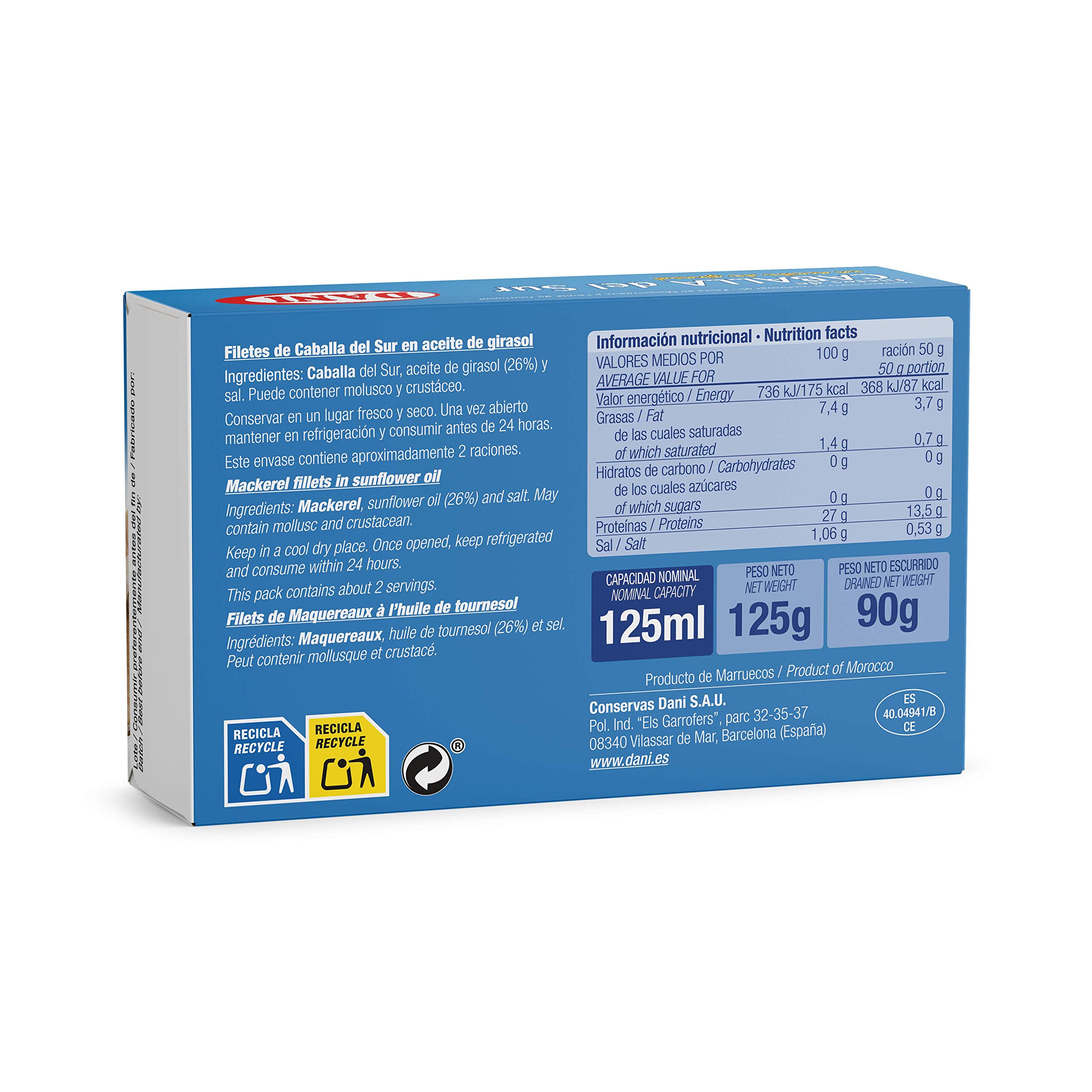 Dani Caballa en Aceite de Girasol Pack 12 x 115g