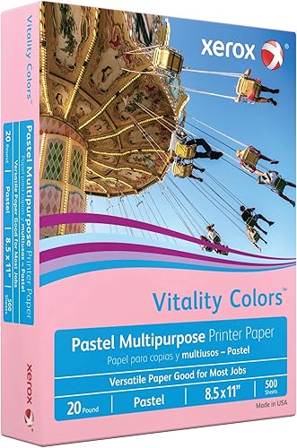 Miniatura 2 de Xerox Papel Multiuso 8 12 x 11 20 Lb Rosa Resma de 500 Hojas