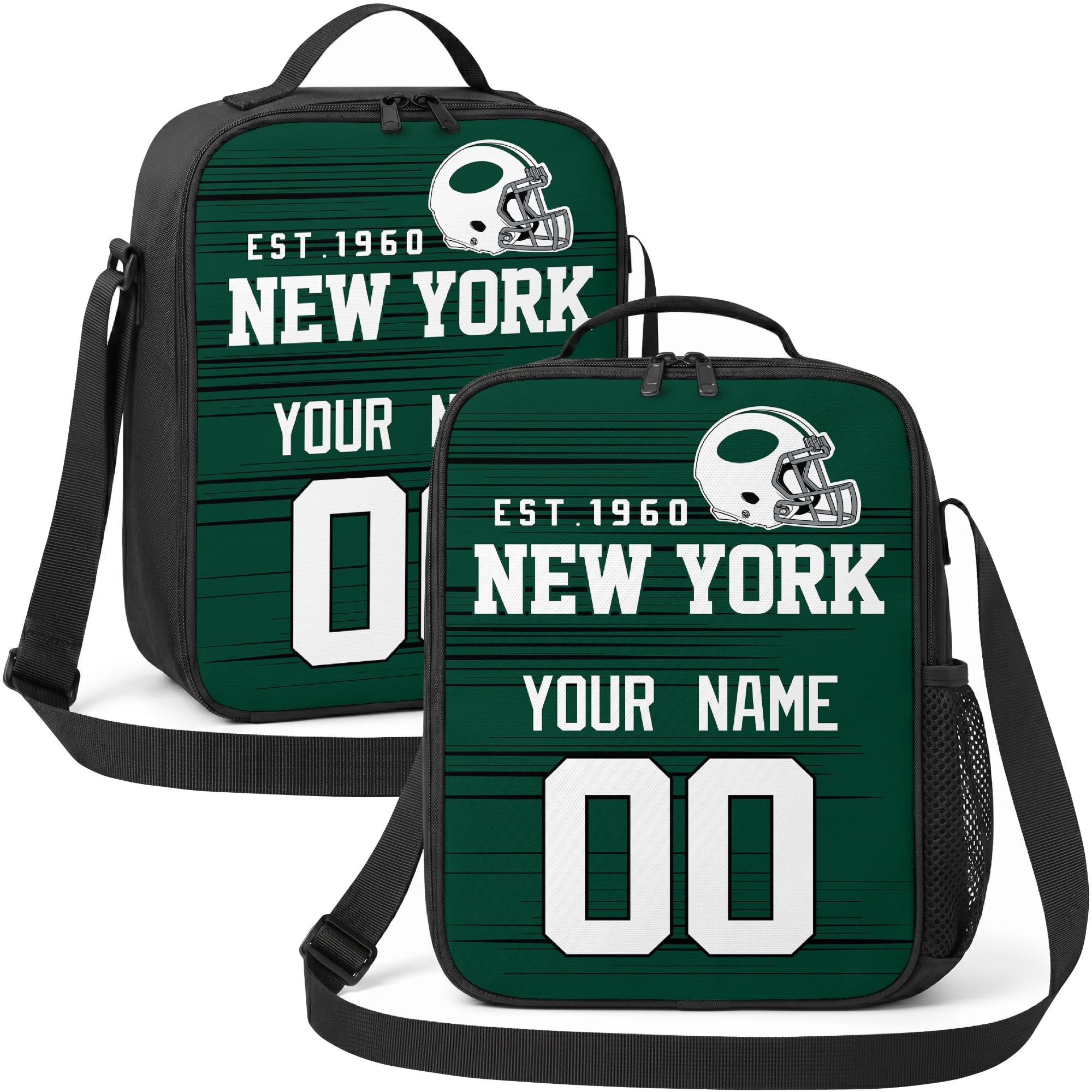 New York J Lunch Bag Custom Name and Number Personalized Gifts