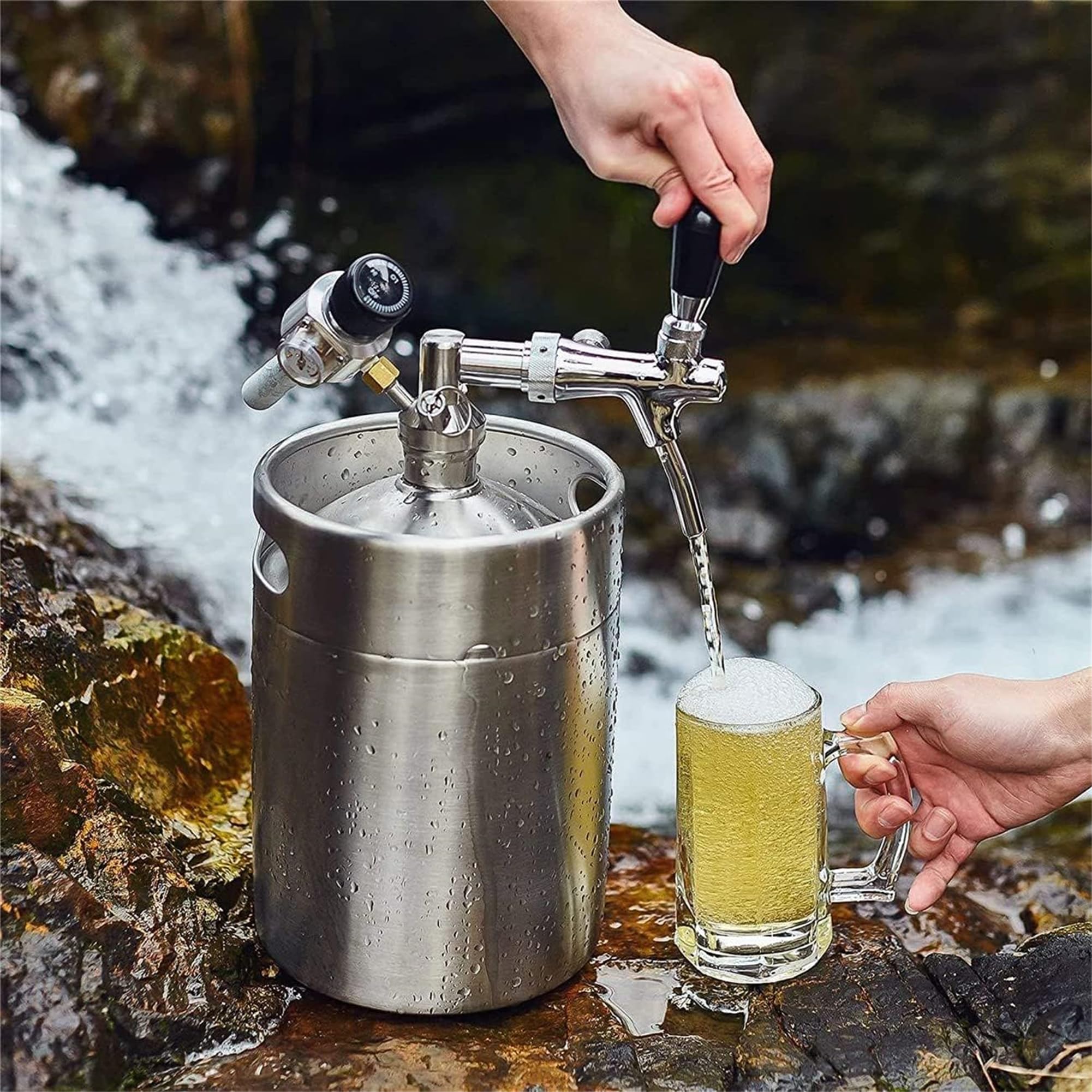 Amazon | ミニビール樽 ビールサーバー 5L ビール樽 ステンレス鋼