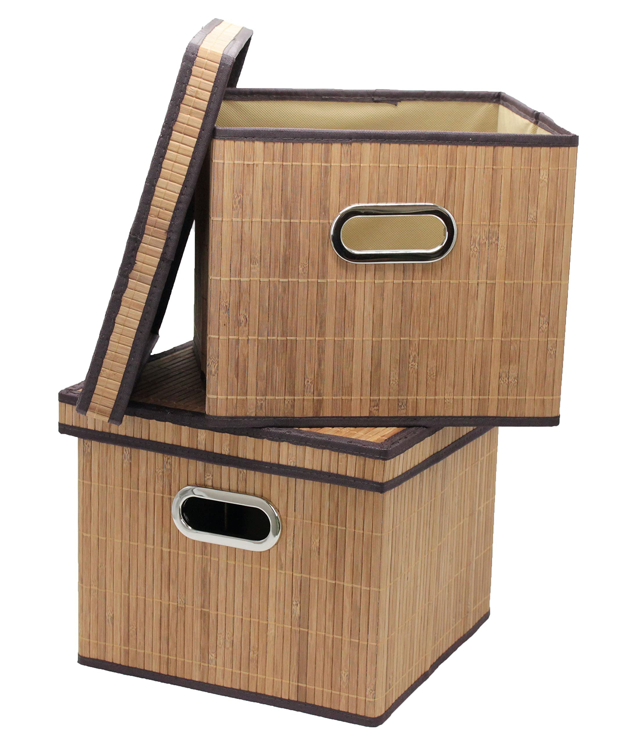 Buy Seta Direct, Brown Natural Bamboo Foldable File Storage Box