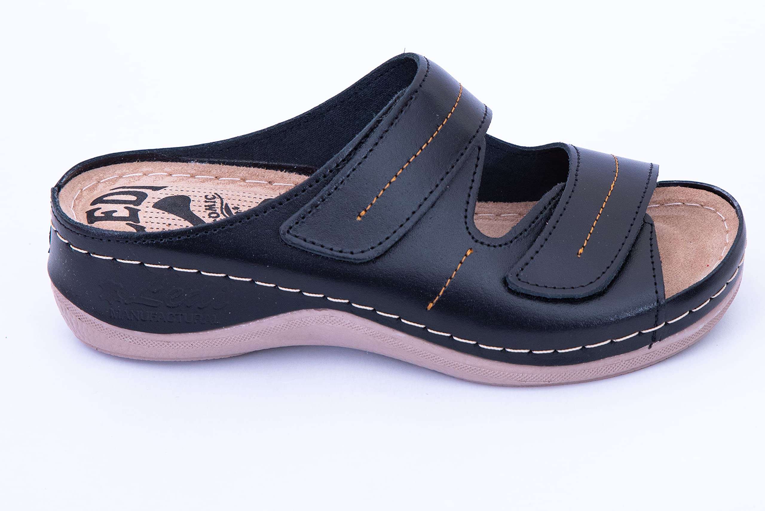 Ledi Anatomic Sandales Sabots Mules Chaussons Chaussures en Cuir, Femme