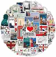 50 London Bus Aufkleber - Rote Bus Sticker Für Laptop & Mehr