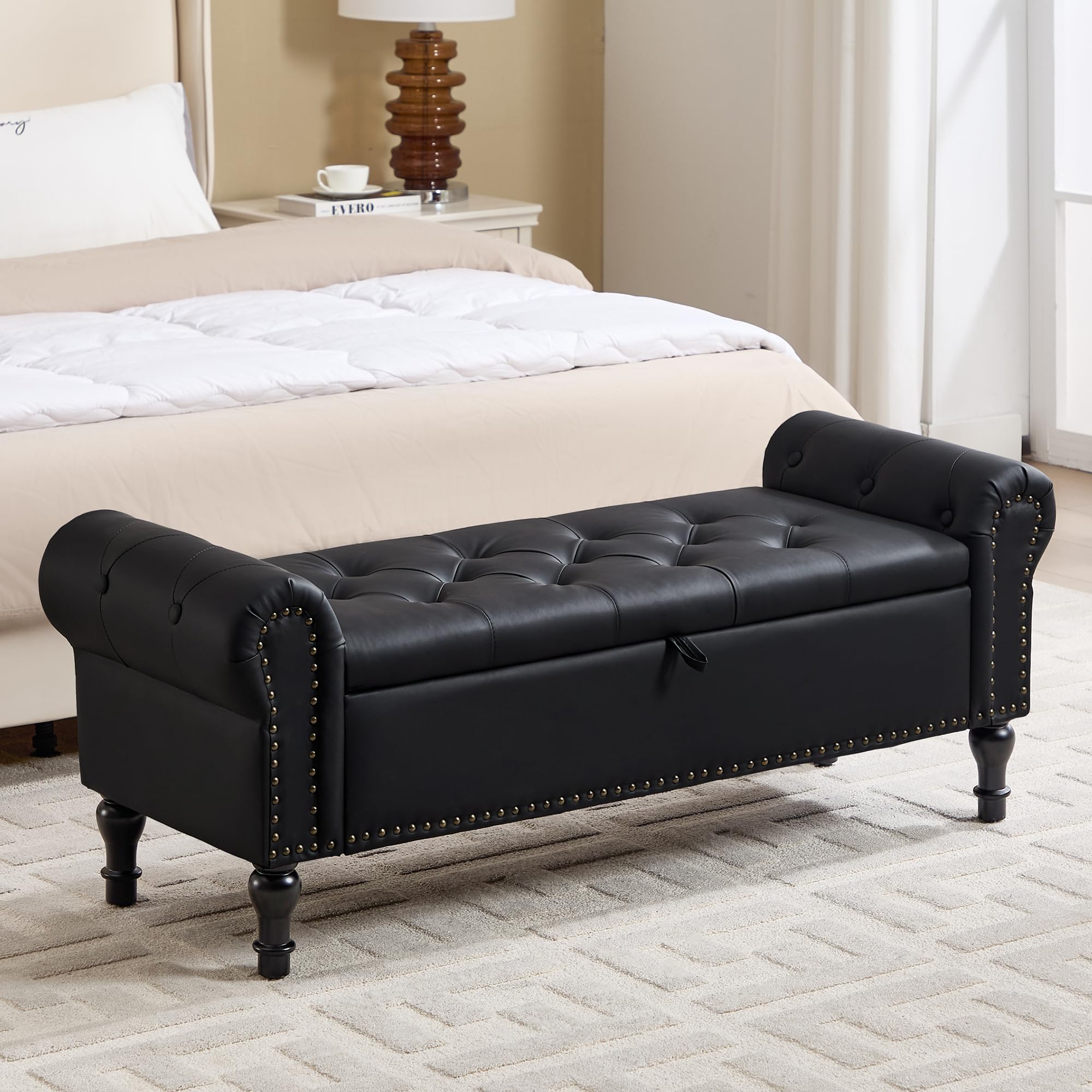 HOMYKA 51' Upholstered End of Bed Bench
