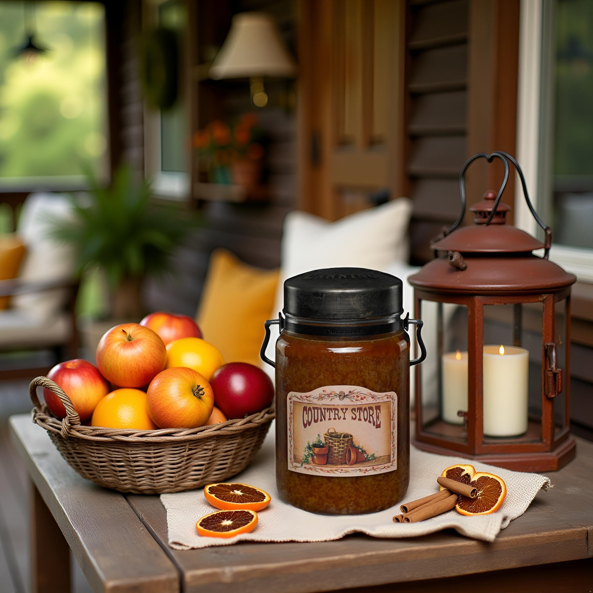 McCall's Candles | Country Store | 26 oz Scented Candle | USA-Poured | Vintage Rustic Jar | Rosehips, Apples & Spice Fragrance