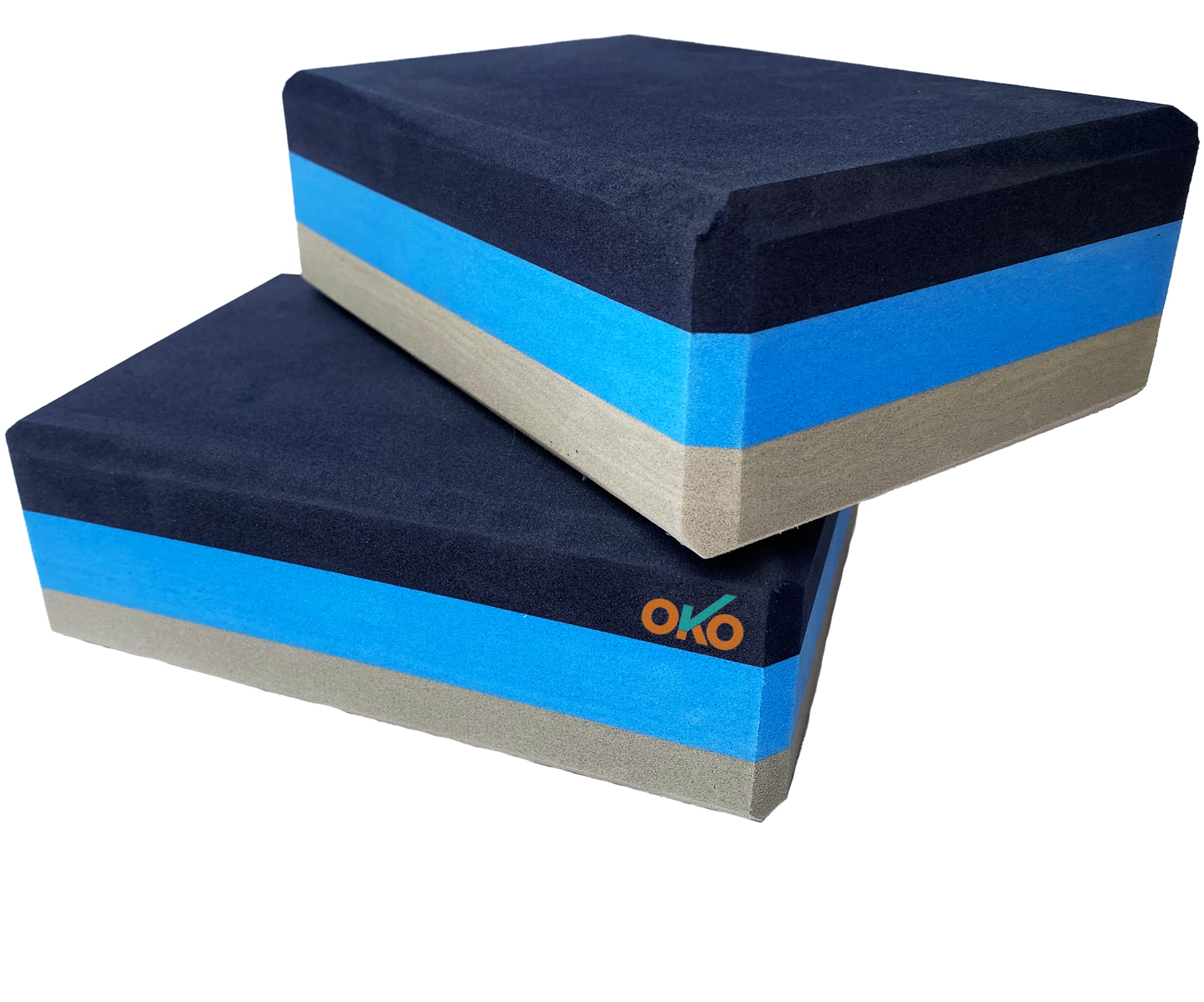 OKO Yoga Block | Yoga Brick High Density EVA Foam Non-Slip Workout Bricks to Improve Poses Balance Flexibility-image-41