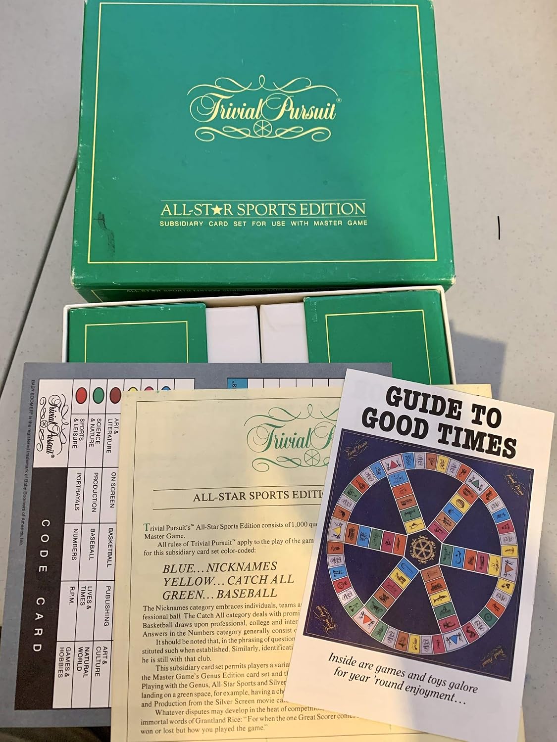 Trivial Pursuit All-Star Sports Edition (Subsidiary card set for use with Master Game)Outdated Version