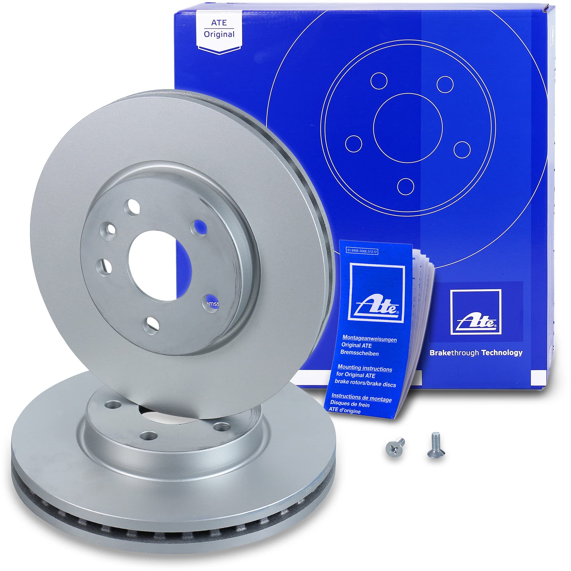 ATE Set di freni + dischi freno anteriori ¯ 276 mm ventilati + posteriori ¯ 268 mm pieni e pastiglie freno anteriori + posteriori Compatibile con CHEVROLET AVEO (T300), CRUZE, OPEL ASTRA J