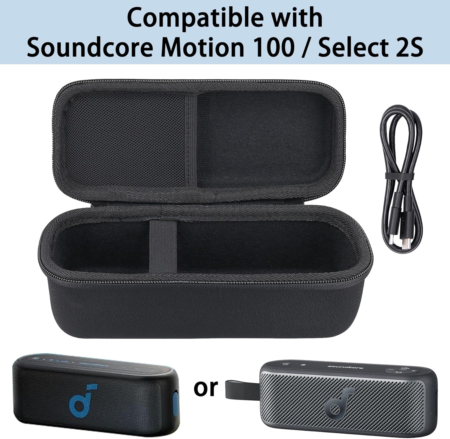 co2CREA Hard Case Compatible with Anker Soundcore Select 2S / Soundcore Motion 100 Portable Speaker Bluetooth Speaker - Image 2