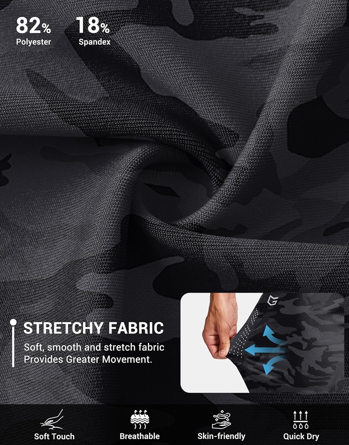 G Gradual Men's Joggers with Zipper Pockets Athletic Workout Gym Pants Stretch Running Track Jogging Sweatpants for Men - Image 6