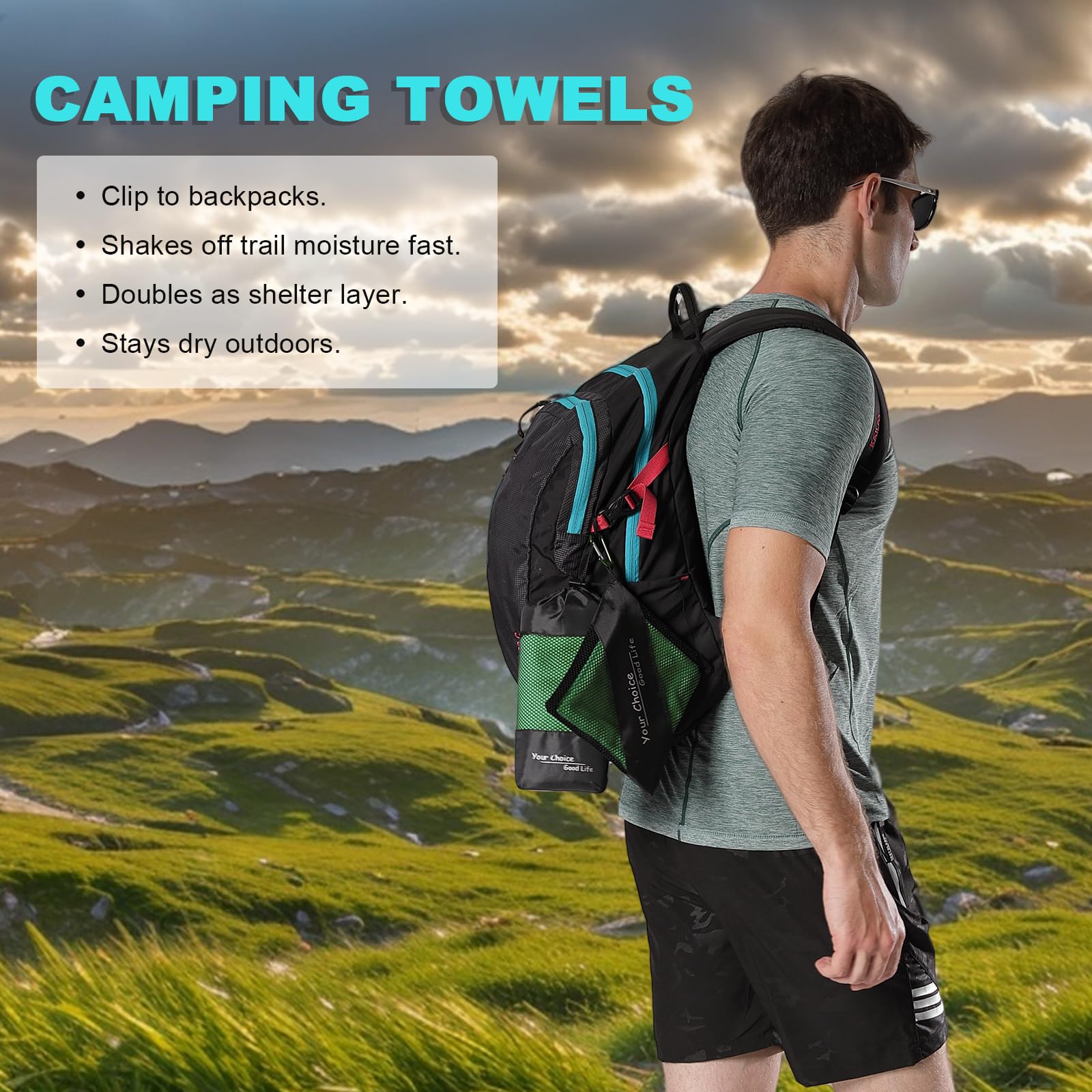 Libershine Lot De 3 Serviettes Microfibre Séchage Rapide - Sport, Voyage, Plage Et Fitness