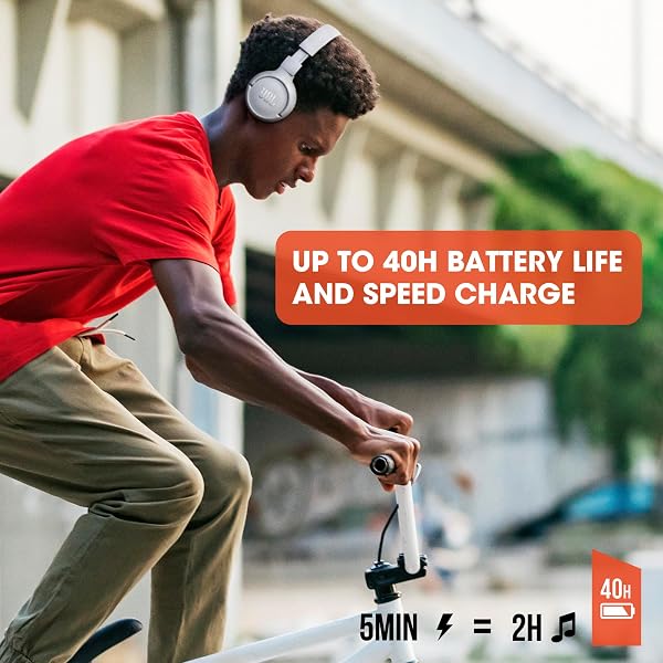 JBL Tune 510 BT Cuffie On-Ear Wireless, Bluetooth 5.0, Pieghevole, Microfono Integrato, Connessione Multipoint e ad Assistente Vocale, fino a 40 Ore di Autonomia e Ricarica Veloce, Nero - 2