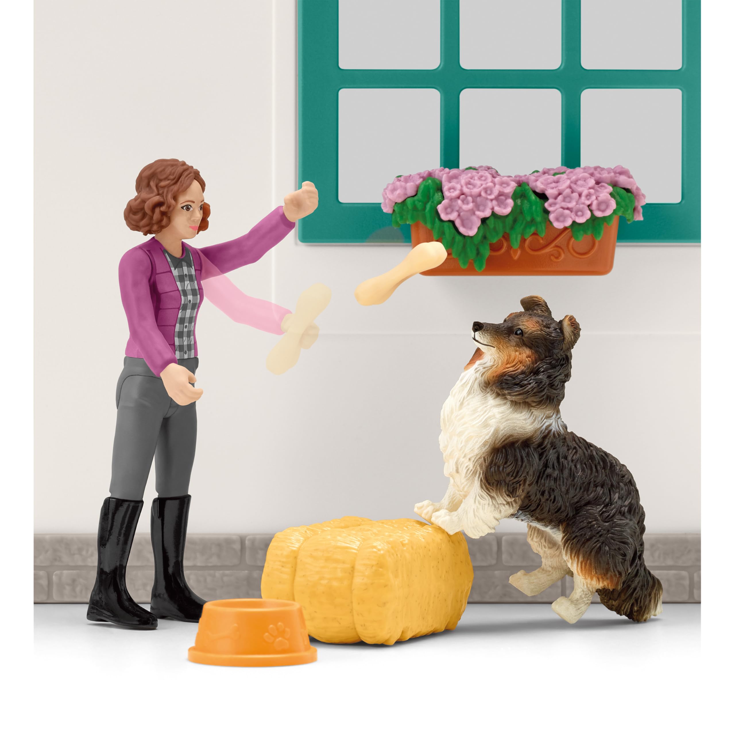 Schleich Horse Club | Reitshop zum modularen Reiterhof 42568 | 67 Teile | Set inkl. Haus, Hund, 2 bewegliche Figuren & Zubehör | Geschenk für Mädchen und Jungen | Pferde Spielzeug ab 5 Jahren