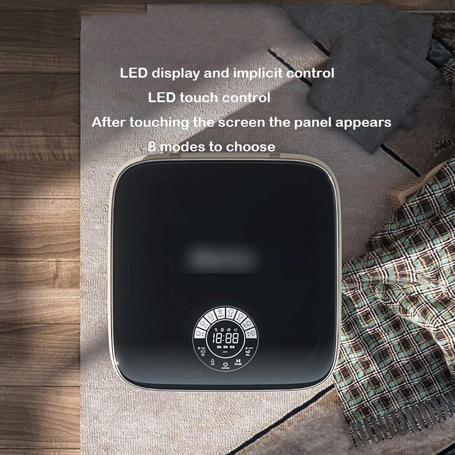 Portable Washer/Mini Washing LED Touch Control Smart Washing Machine, Press One Button to Turn on, High Temperature washing mode, Baby clothes Washing, Dehydration shock absorption Small Washing Machi