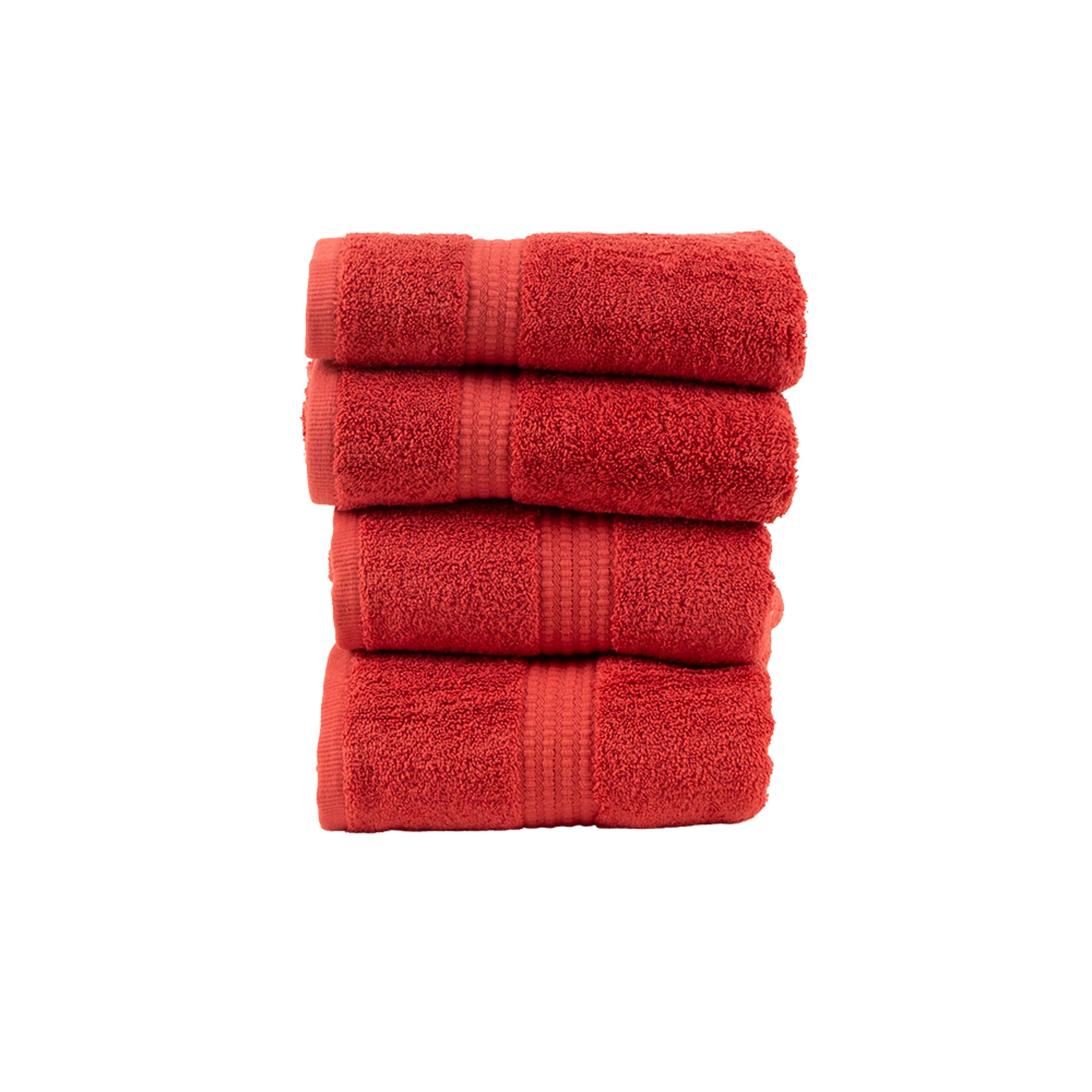 TRAMAS+ Toallas de Baño Grandes, Pack de 4 Toallas Premium 700 GR, 100% Algodón, Secado Rápido y Absorbente, 2 Toallas de 70x140 cm y 2 Toallas de 50x100, Teja