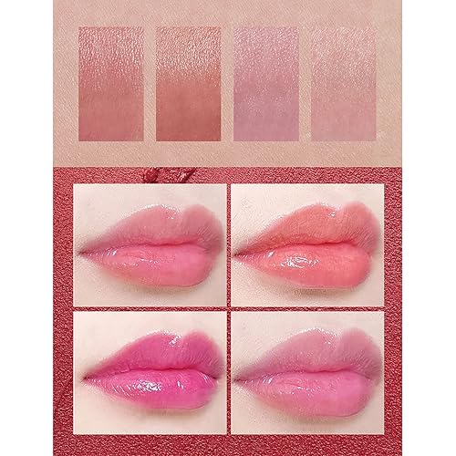 Miniatura 2 de Xiahium Juego de 4 pintalabios de larga duración impermeable antiadherente de terciopelo mate de alta pigmentación color nude hidratante brillo