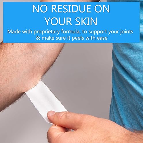 Miniatura 3 de Cinta atlética (paquete de 3  32 unidades) para cinta de tobillo, muñeca y lesiones. 15 yardas por rollo, fácil de romper, sin residuos pegajosos,