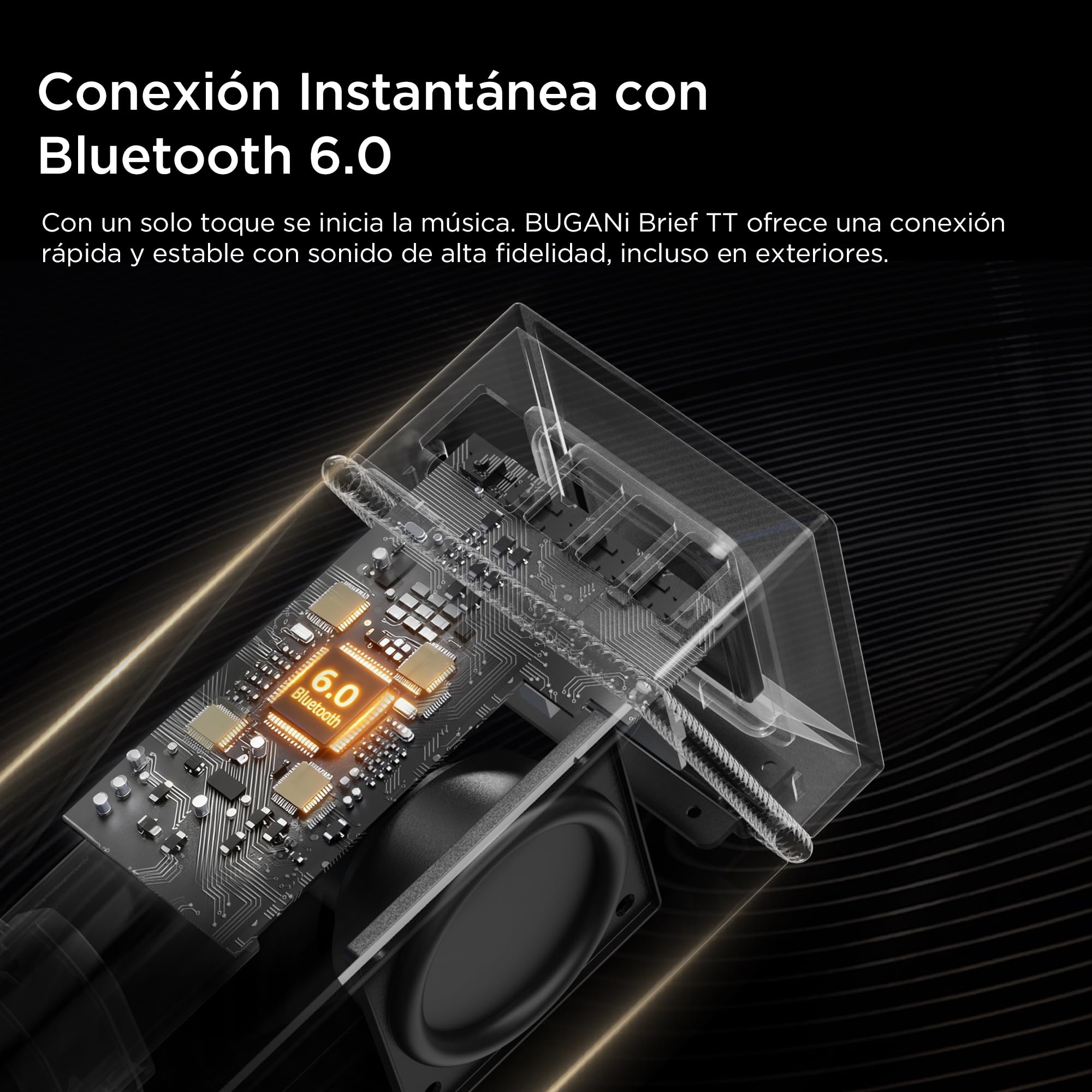 BUGANI Altavoz Bluetooth, caja de música Bluetooth con 5.4, batería de 24 horas, controladores de graves, IPX5 resistente al agua, función manos libres para teléfono, cajas para casa, exterior, jardín