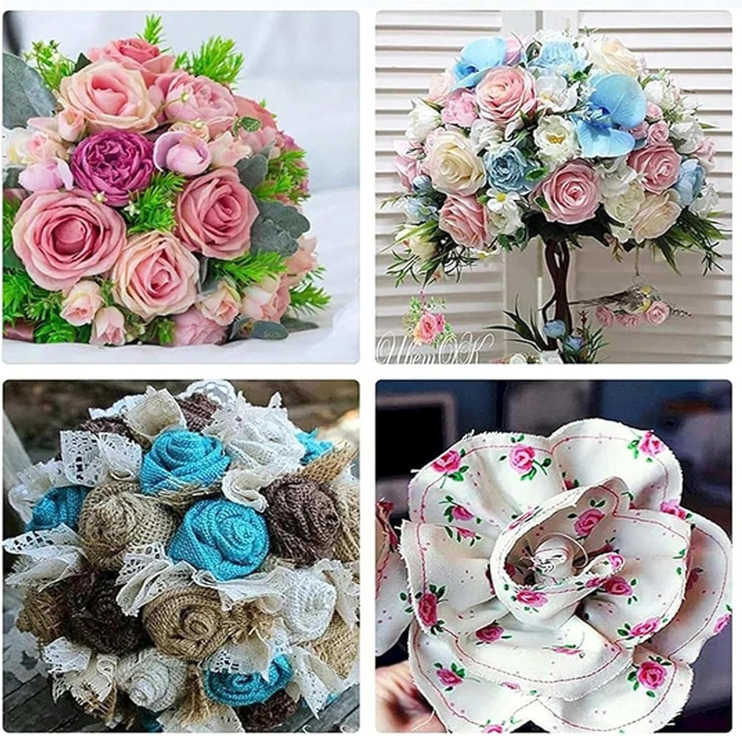 16 Heads Electric Fabric Flower Maker Ironing Machine, Adjustable Temperature Fake Flower Making Tools, DIY Floral Leaf Ironing Tool, Artificial Flower