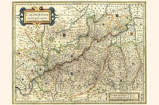 ART.COM Wall Art Print Dutch Map Of The Electorate Of Cologne by Willem Janszoon Blaeu, 24" x 16"